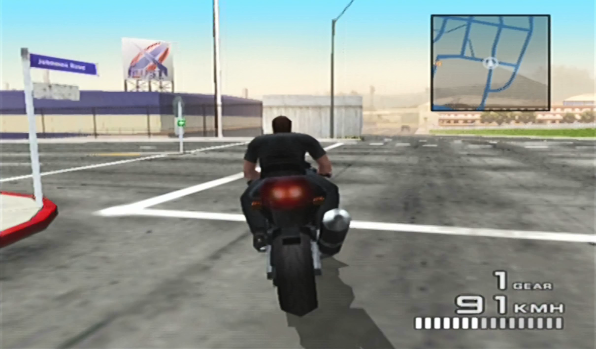 Headhunter SEGA Dreamcast gameplay bike