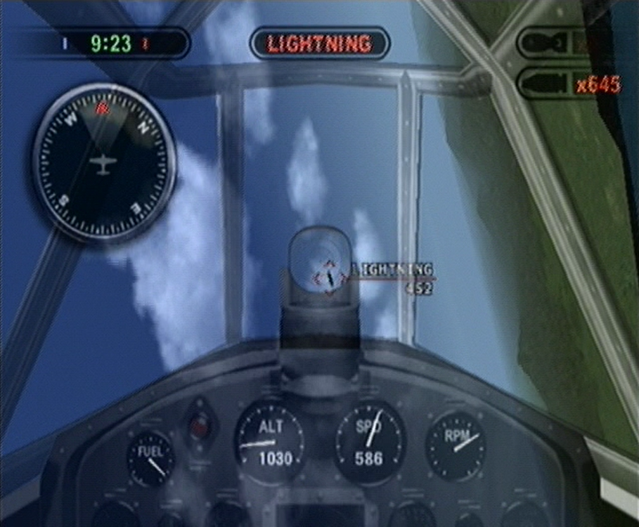 Iron Aces DC SEGA Dreamcast gameplay cockpit view