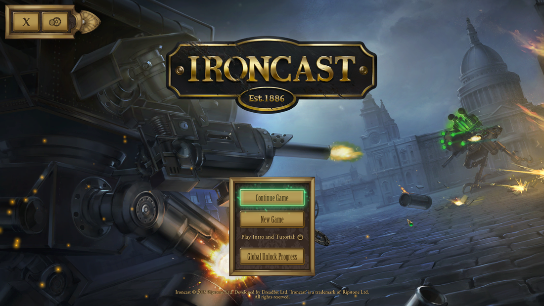 Ironcast PC title screen