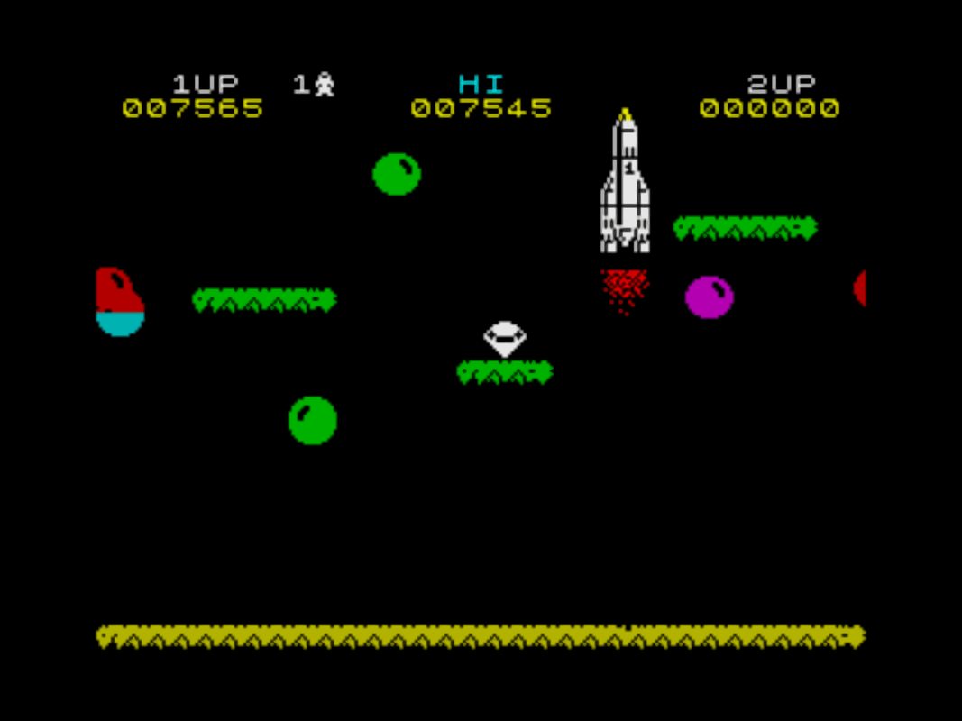 Jetpac ZX Spectrum 48k gameplay