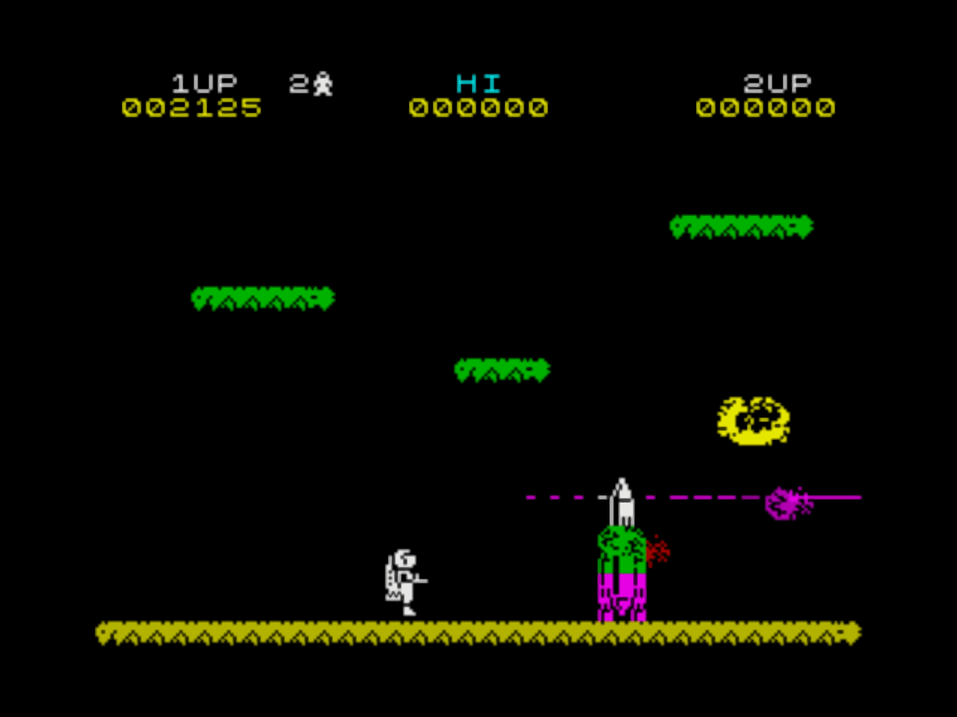 Jetpac ZX Spectrum 48k gameplay