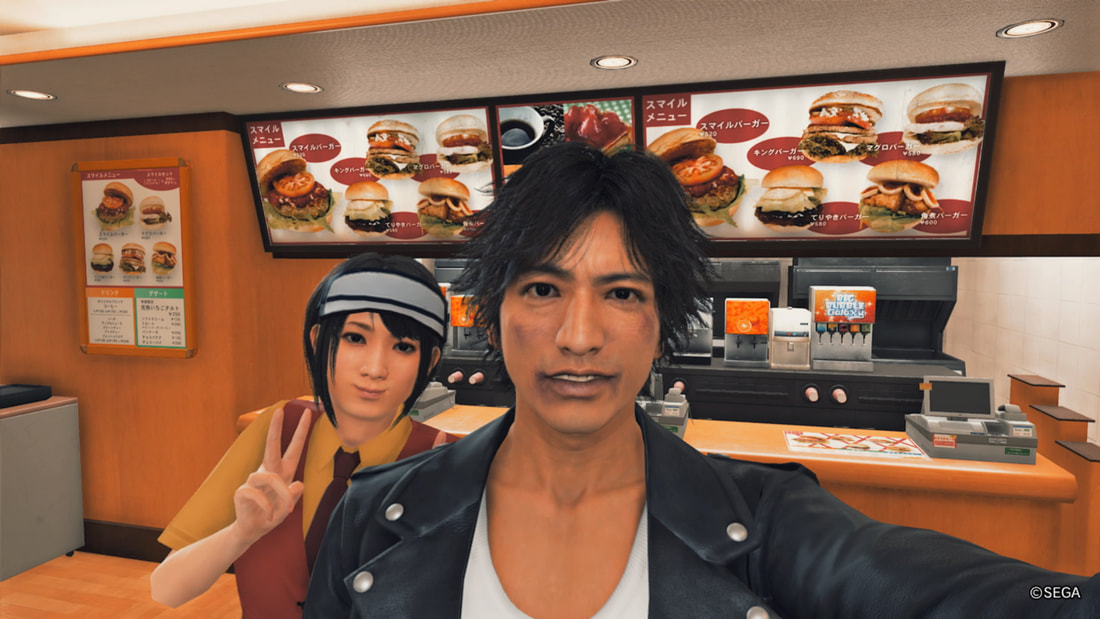 Judgment PlayStation 4 PS4 fastfood selfie