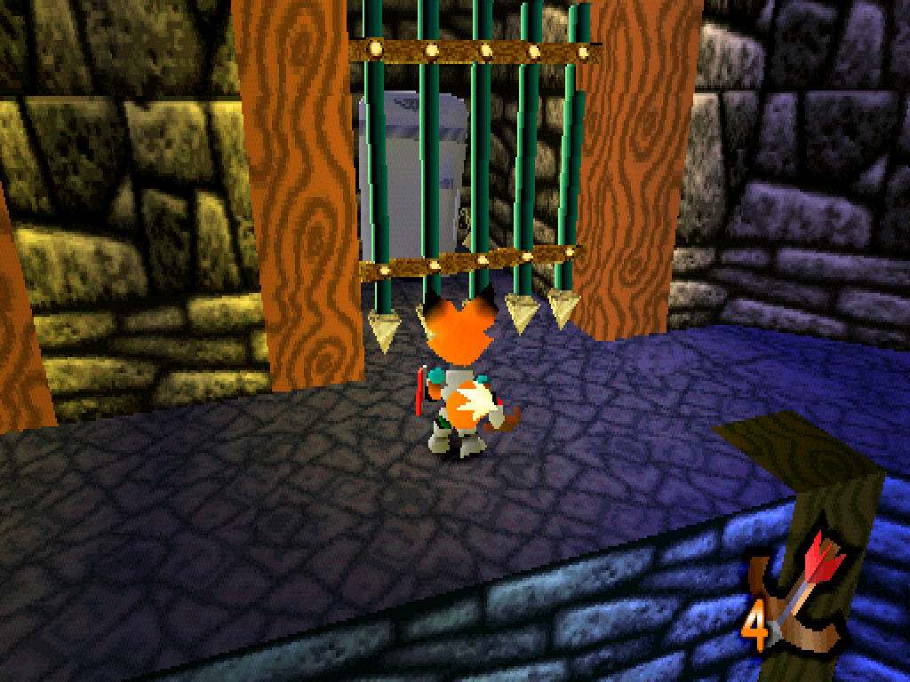 Kingsley's Adventure PlayStation PSone gameplay imprisoned fridge