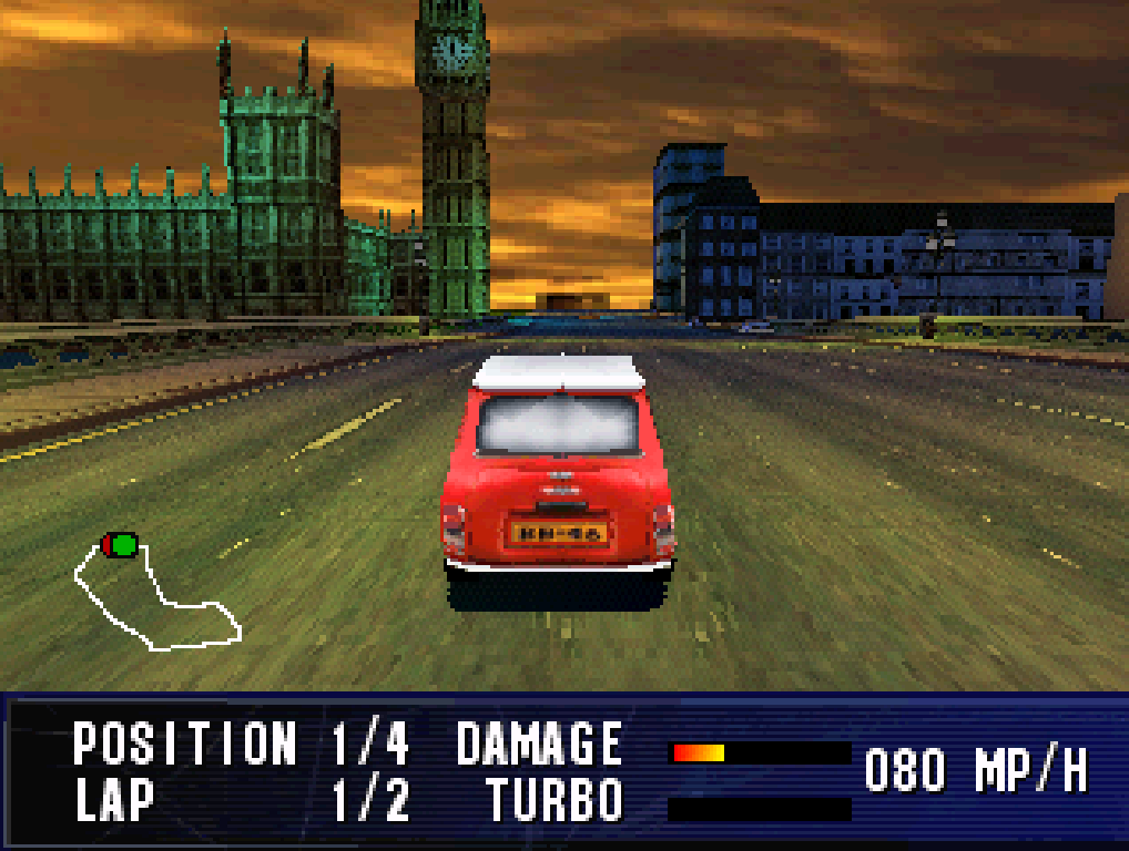 London Racer PlayStation PS1 gameplay nime big ben