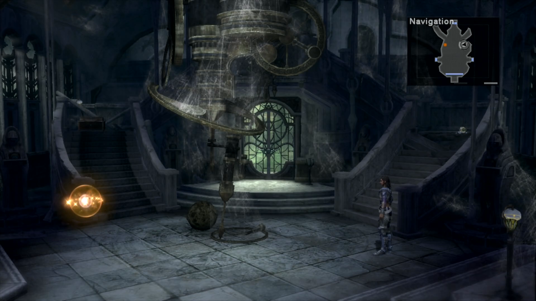 Lost Odyssey Xbox 360 Old Sorceress' Mansion lobby and save point