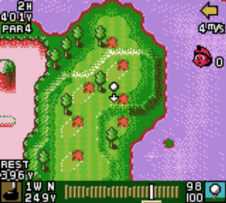 Mario Golf Game Boy Color course overview