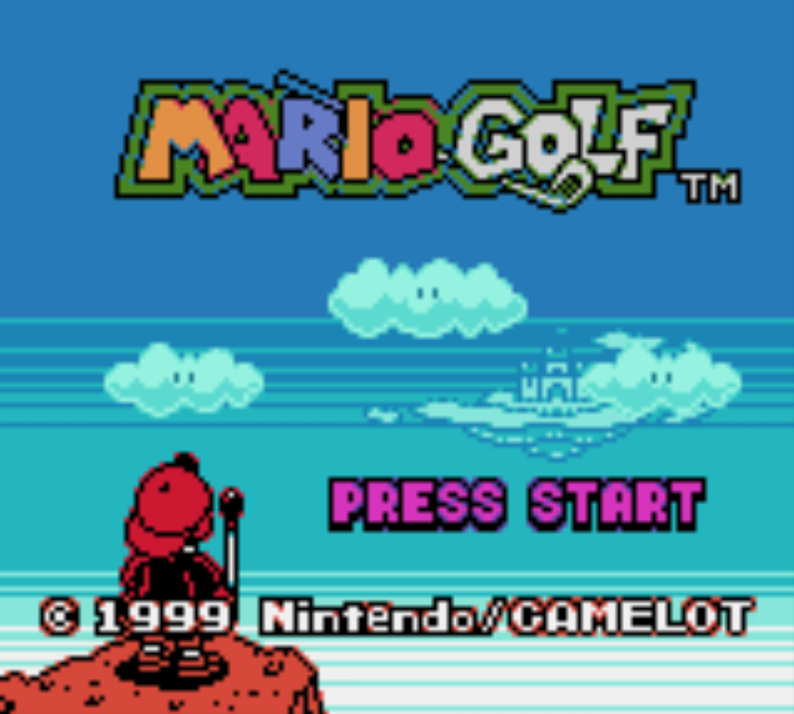 Mario golf Game Boy Color title screen