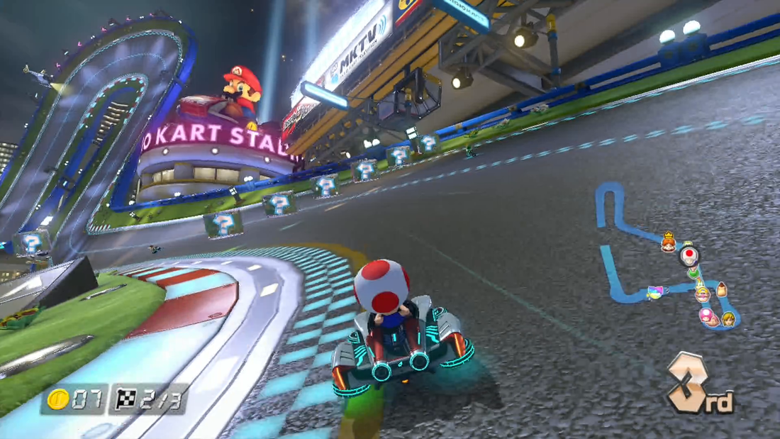 Mario Kart 8 Wii U gameplay Toad