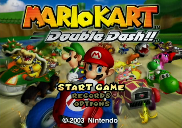 Mario Kart Double Dash!! Nintendo GameCube title screen