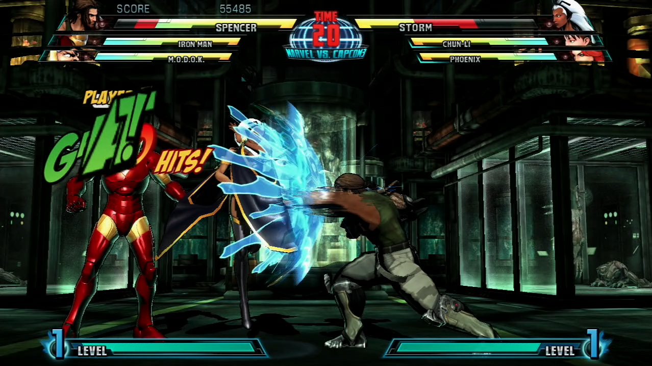 Marvel vs Capcom 3 Tricell labs fight, 