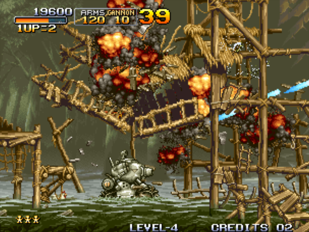 Metal Slug SNK Neo Geo AES gameplay Stage 1