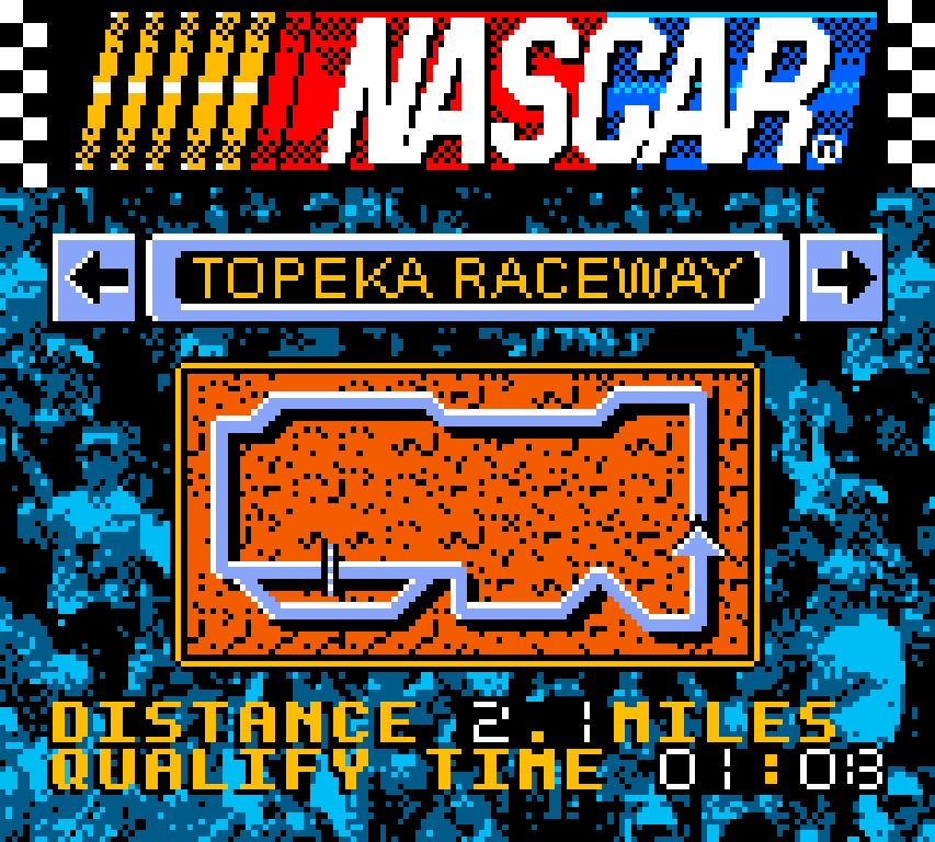 NASCAR Challenge Game Boy Color Topeka map