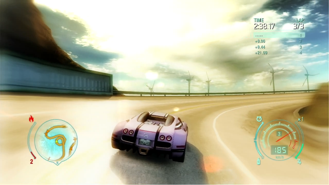 Need for Speed Undercover PlayStation 3 PS3 gameplay Bugatti Veyron wind turbines