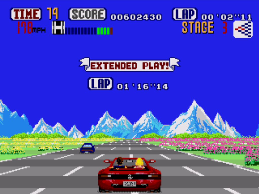 Outrun Mega Drive Genesis SEGA gameplay