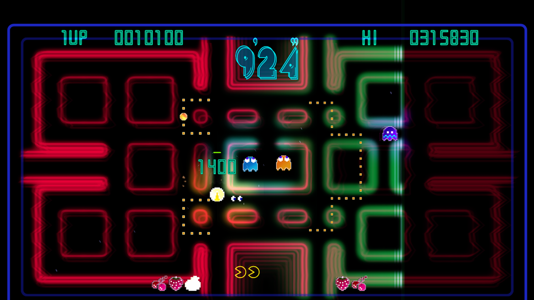 Pac-Man Championship Edition Xbox 360 gameplay red and green maze