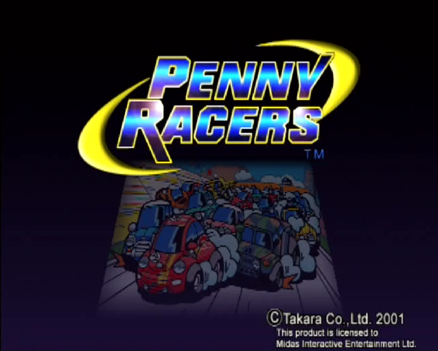 Penny Racers PlayStation 2 PS2 title screen