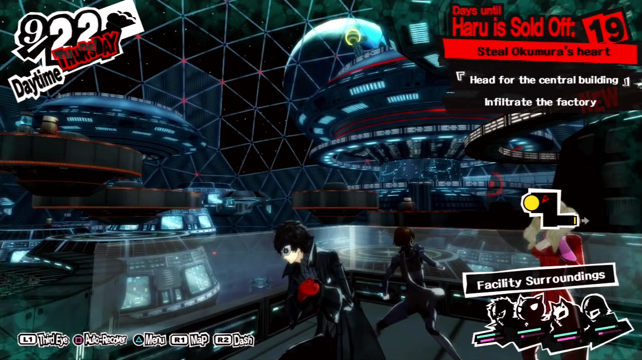 Persona 5 PlayStation 3 PS3 gameplay spaceship palace