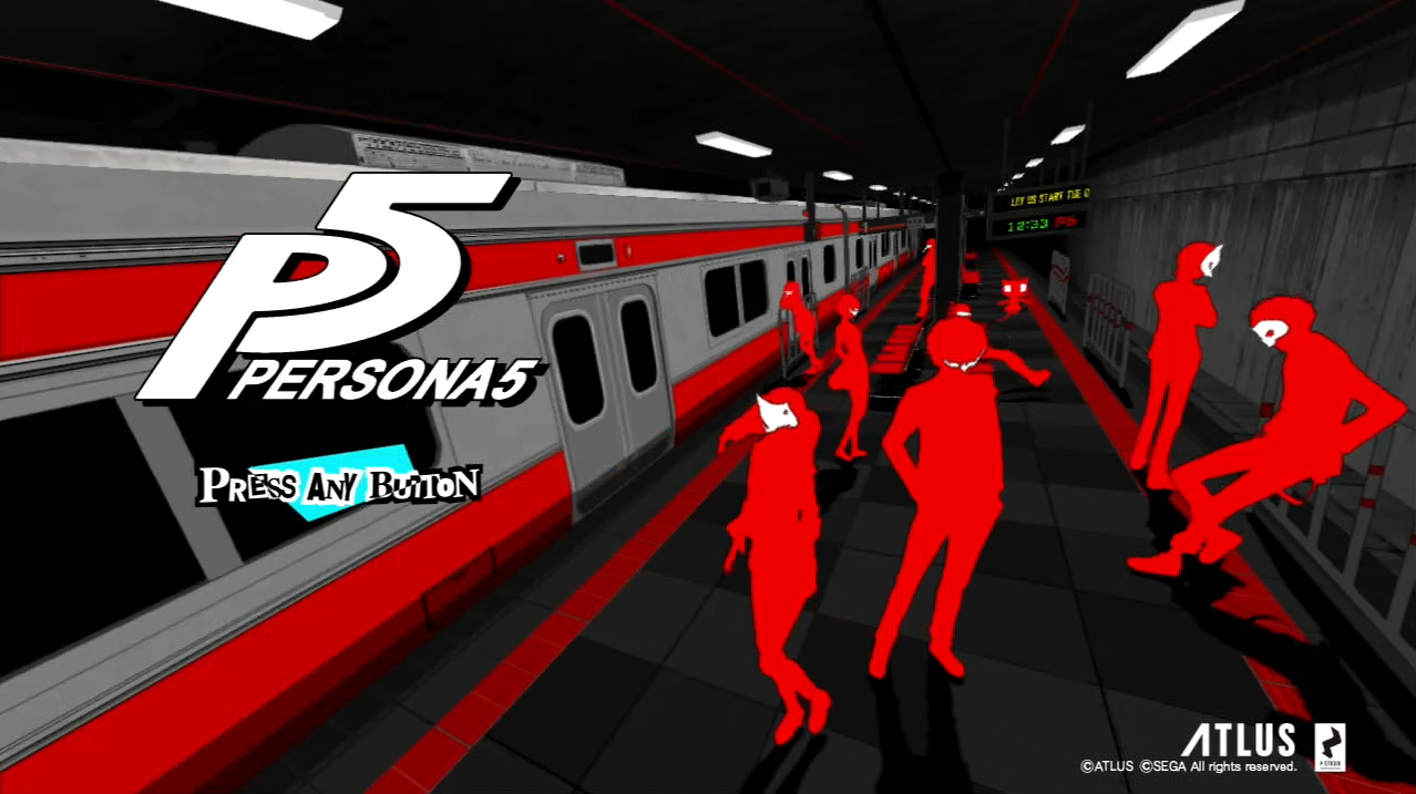 Persona 5 PlayStation 3 PS3 title screen