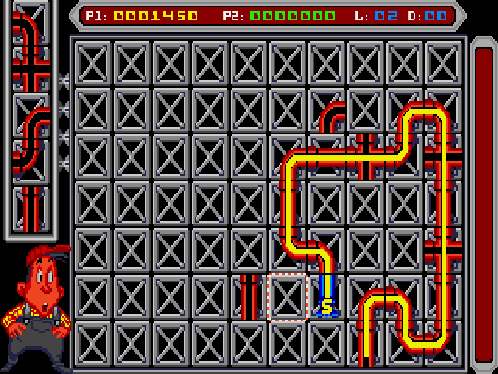 Pipe Mania Commodore Amiga gameplay