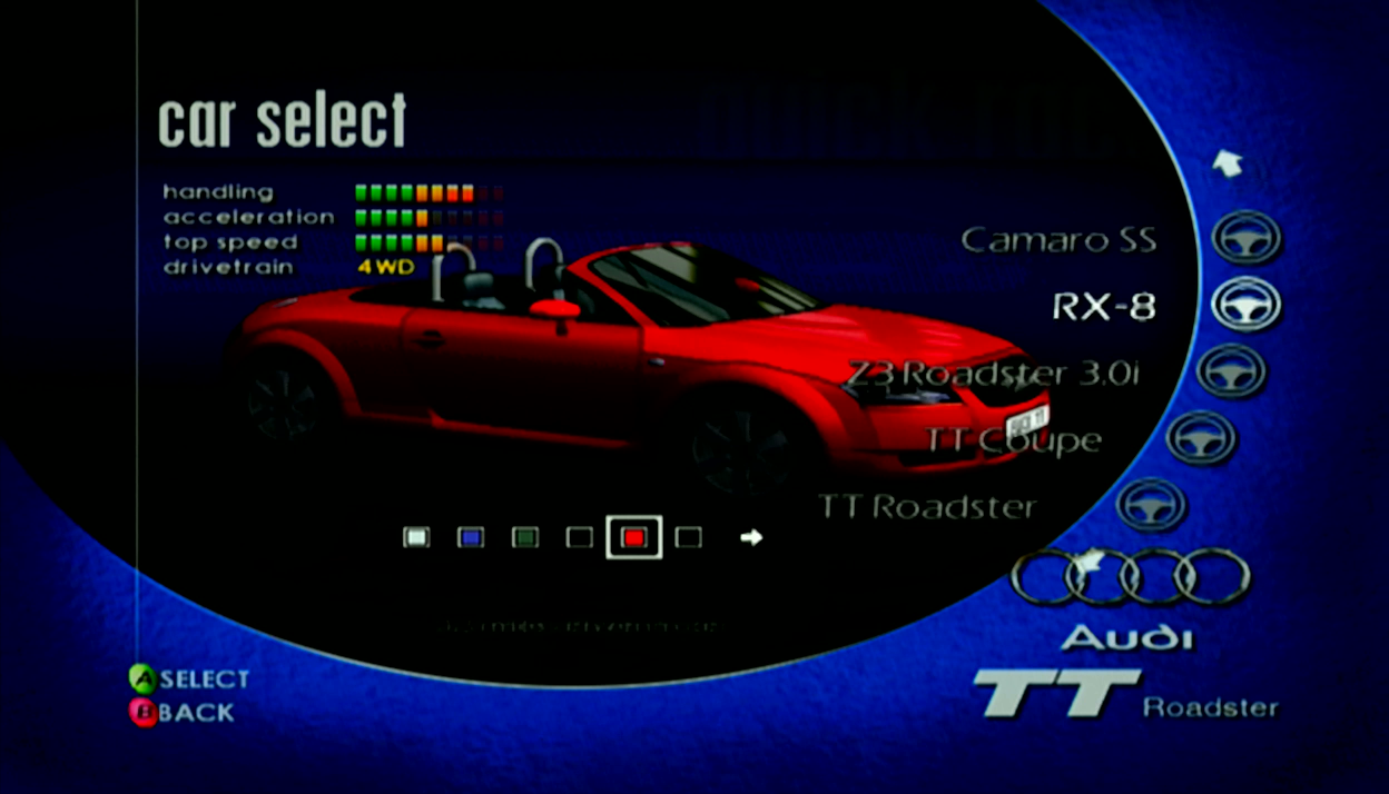 Project Gotham Racing Xbox gameplay Audi TT
