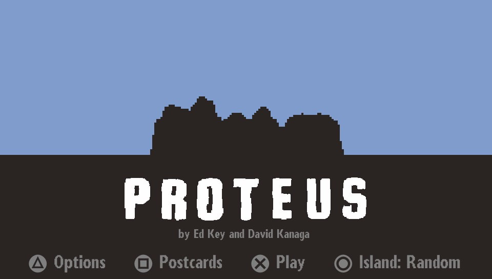 Proteus PlayStation Vita title screen
