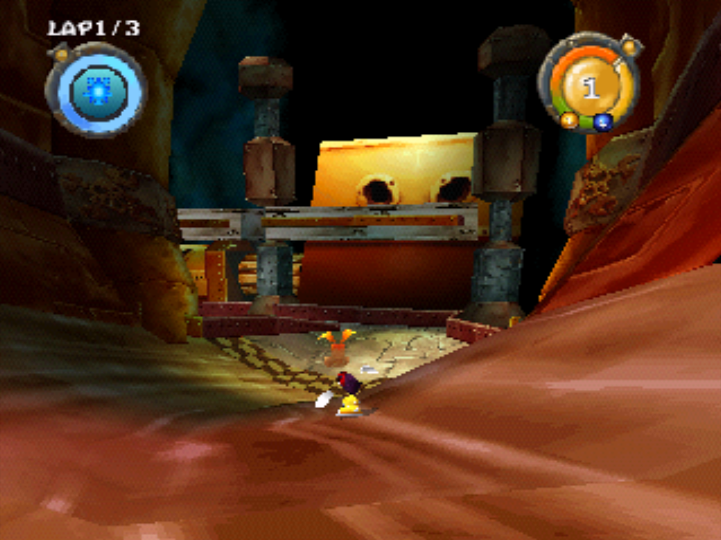 Rayman Rush PlayStation PSone gameplay sliding