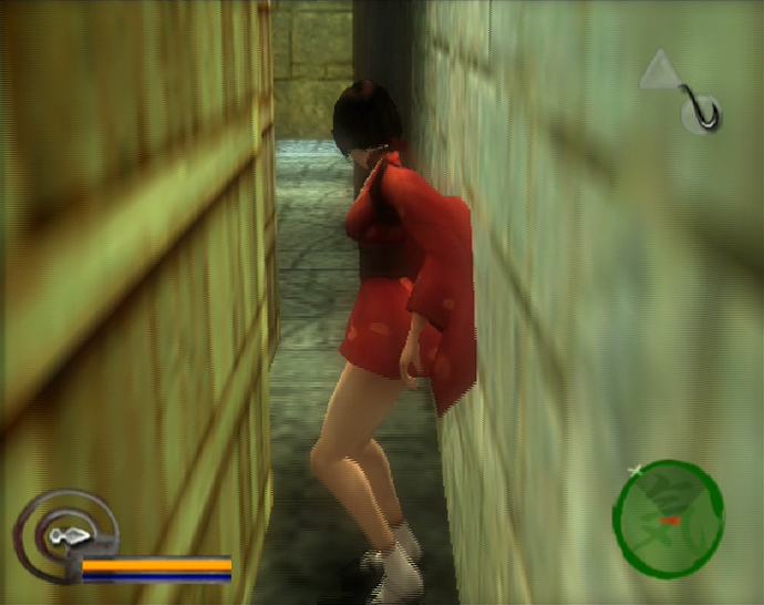 Red Ninja: End of Honour PlayStation 2 PS2 gameplay wall shuffle