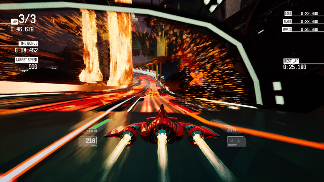 Redout Lightspeed Edition PS4 Volcano speed gameplay