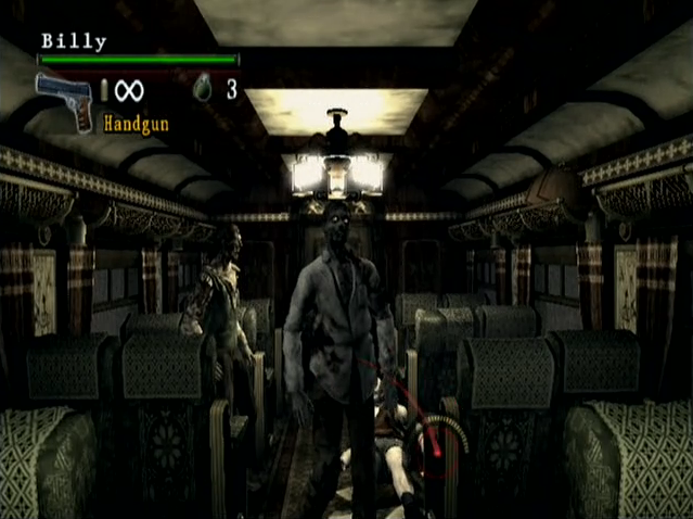 Resident Evil The Umbrella Chronicles Wii gameplay train