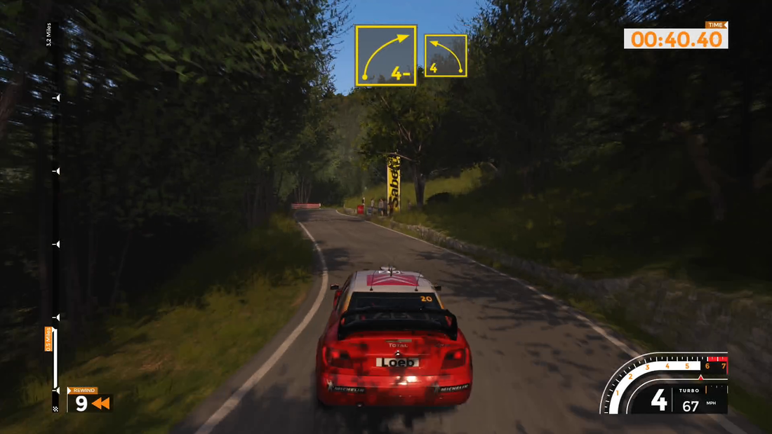 Sebastien Loeb Rally Evo PS4 Xsara driving through shadows and trees