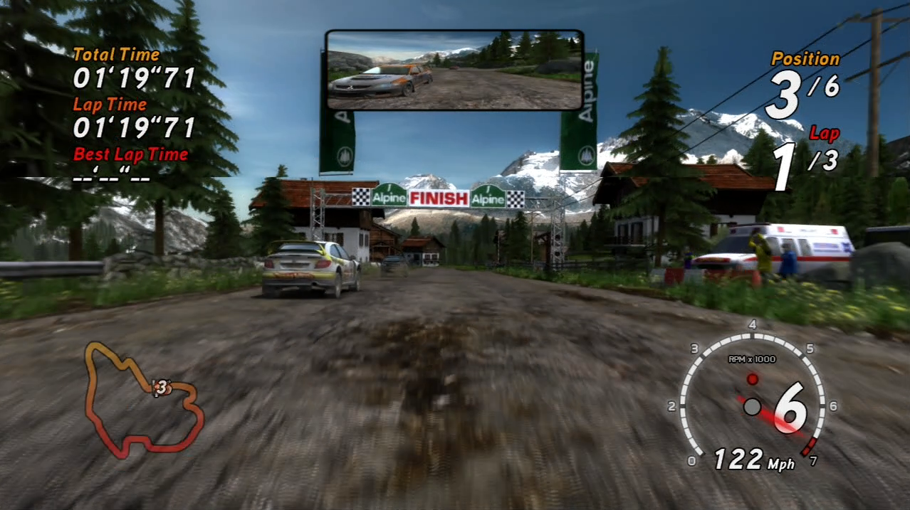 SEGA Rally PlayStation 3 PS3 gameplay alpine