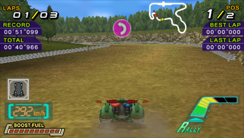 Shinseiki GPX Cyber Formula VS PSP dirt racing off-road