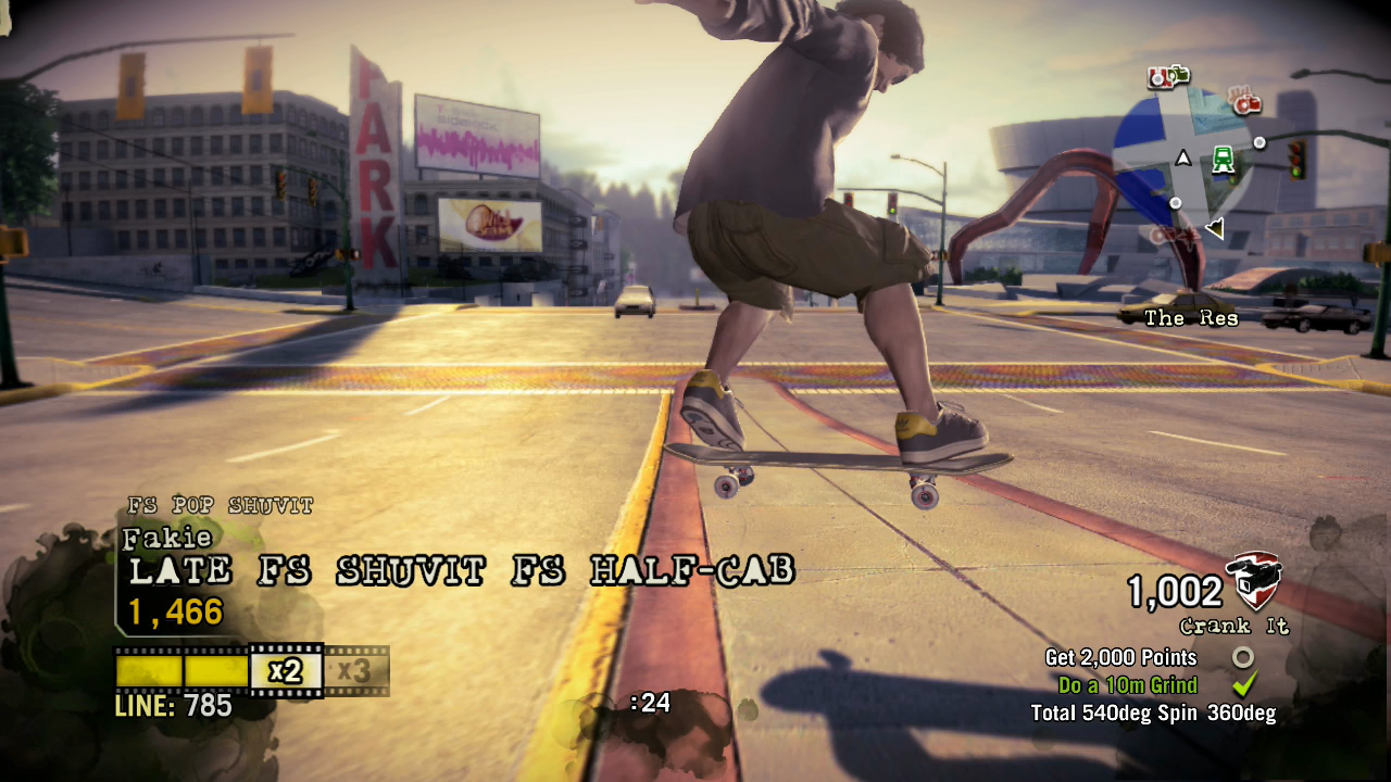 Skate Xbox 360 gameplay shuvit