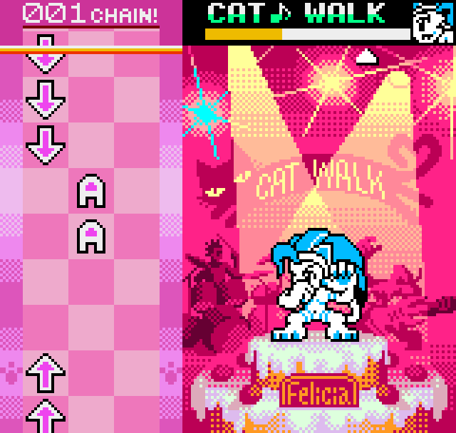 SNK vs Capcom Neo Geo Pocket Felicia Cat Walk mini-game