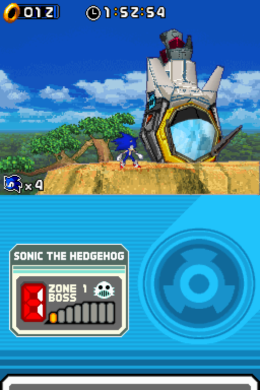 Sonic fights the first boss