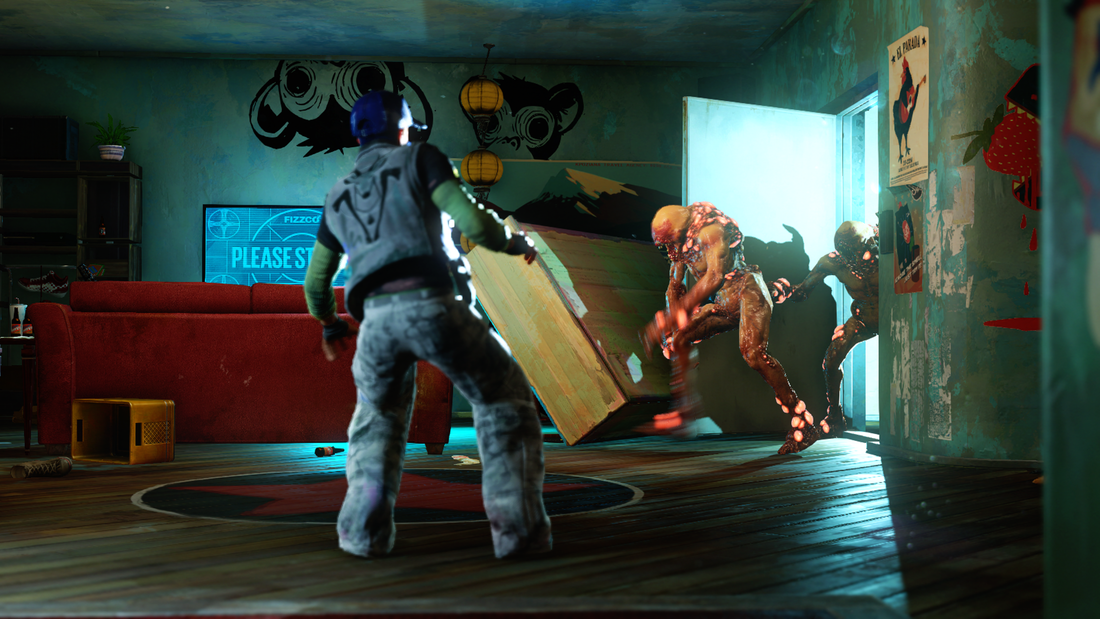 Sunset Overdrive Xbox One monsters breaking in