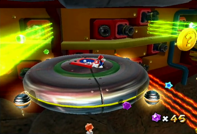 Super Mario Galaxy Nintendo Wii laser beams