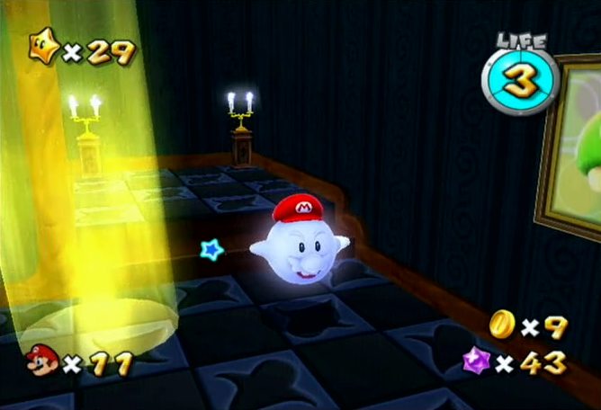 Super Mario Galaxy Nintendo Wii ghost Mario
