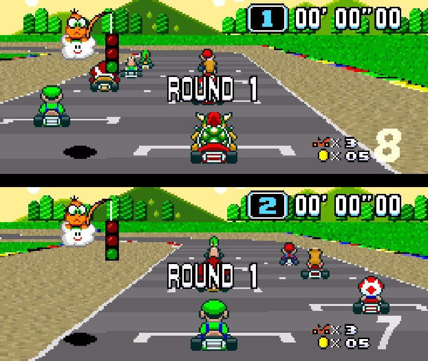 Super Mario Kart SNES Super Nintendo gameplay