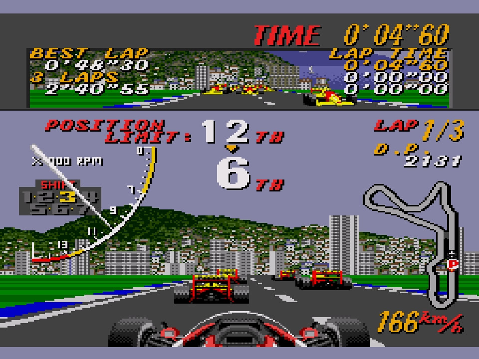 Super Monaco GP Arcade startline
