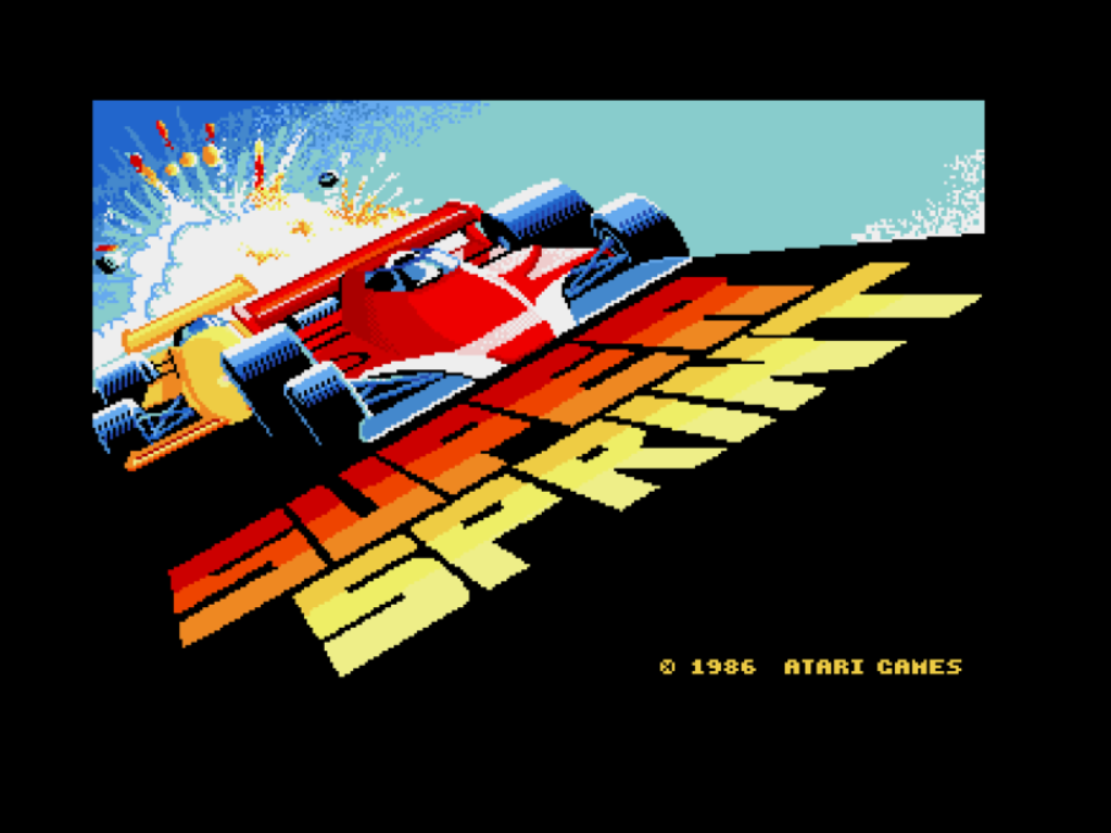 Super Sprint Atari ST title screen