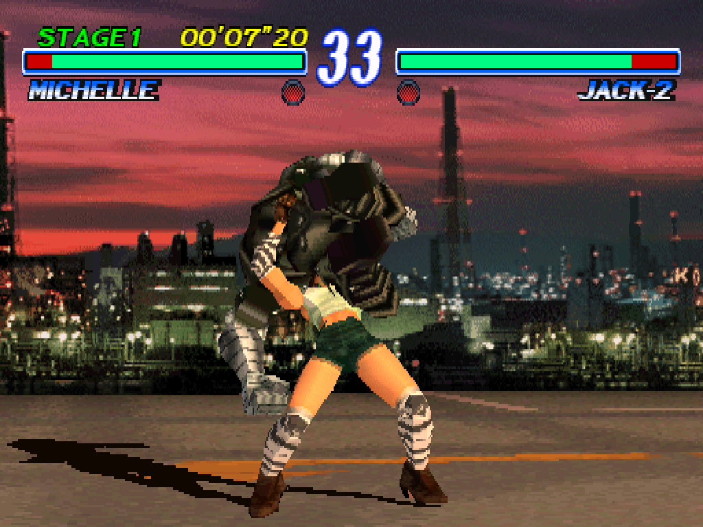 Tekken 2 PlayStation PS1 gameplay throw michelle