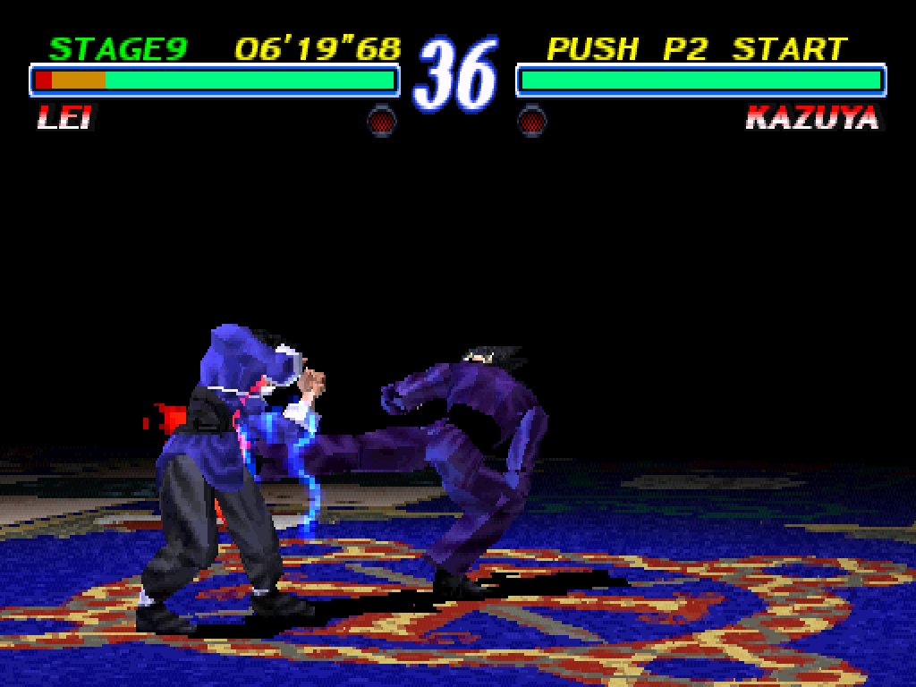 Tekken 2 PlayStation PS1 gameplay lei kazuya