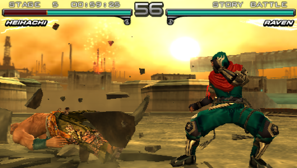 Tekken: Dark Resurrection PlayStation Portable PSP gameplay Heihachi