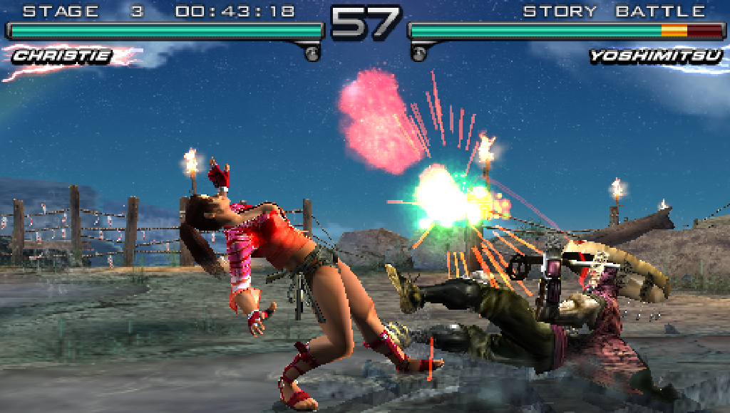 Tekken: Dark Resurrection PlayStation Portable PSP gameplay Christine