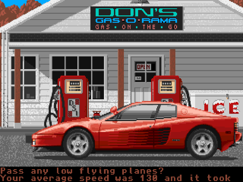 Test Drive Commodore Amiga gas station