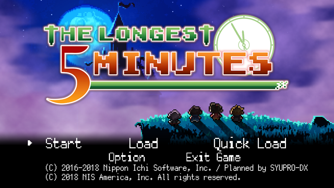 The Longest 5 Minutes PC title screen