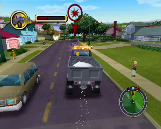 The Simpsons Hit & Run PlayStation 2 PS2 gameplay Mr Plow