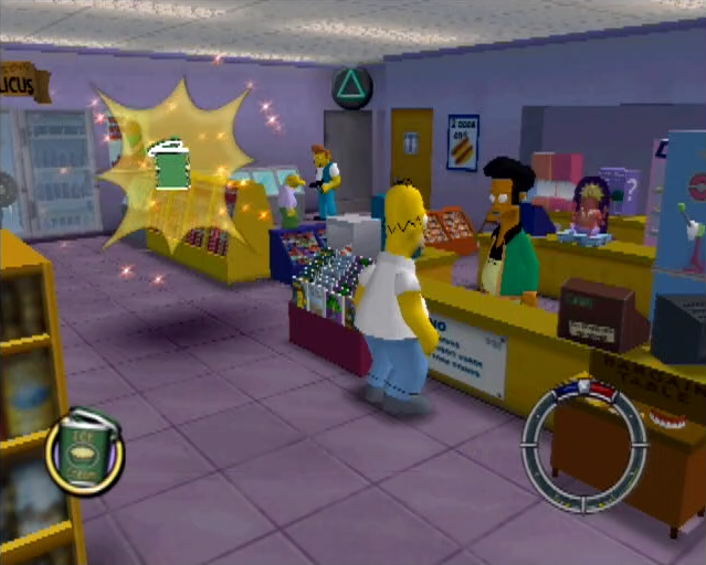 The Simpsons Hit & Run PlayStation 2 PS2 gameplay Apu
