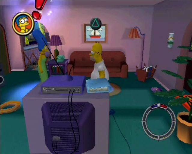 The Simpsons Hit & Run PlayStation 2 PS2 gameplay Homer Marge